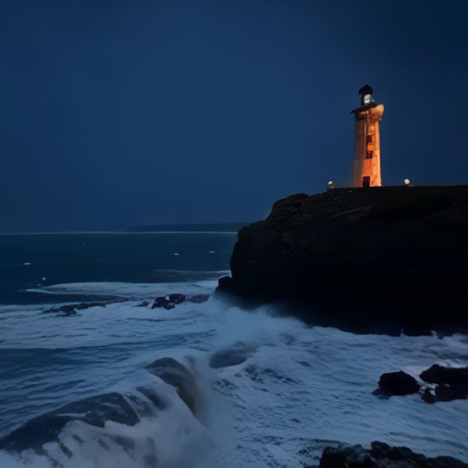 a rocky coastline with a lighthouse standing on a cliff